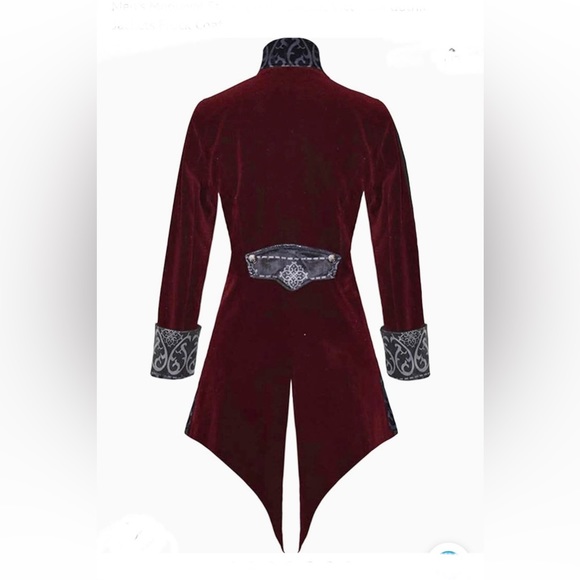 Men's Steampunk Vintage Tailcoat Jacket Gothic Victorian Coat Uniform Costume - Picture 2 of 12